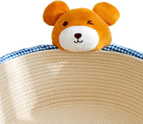 Cotton Rope Cat Bed Cat House Cat Scratcher Cat Scratching Board Woven Basket Cat Nest For Kitten Kitties Rabbits Indoor Cats, Rabbit - Image 2