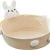 Cotton Rope Cat Bed Cat House Cat Scratcher Cat Scratching Board Woven Basket Cat Nest For Kitten Kitties Rabbits Indoor Cats, Rabbit